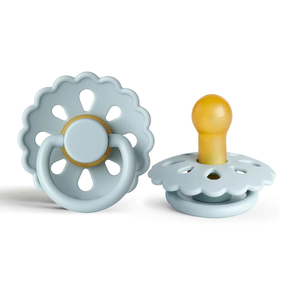 Daisy Baby Pacifier- Gray Blue