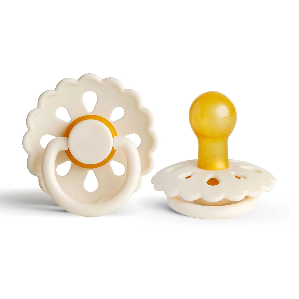 Daisy Baby Pacifier- Beige