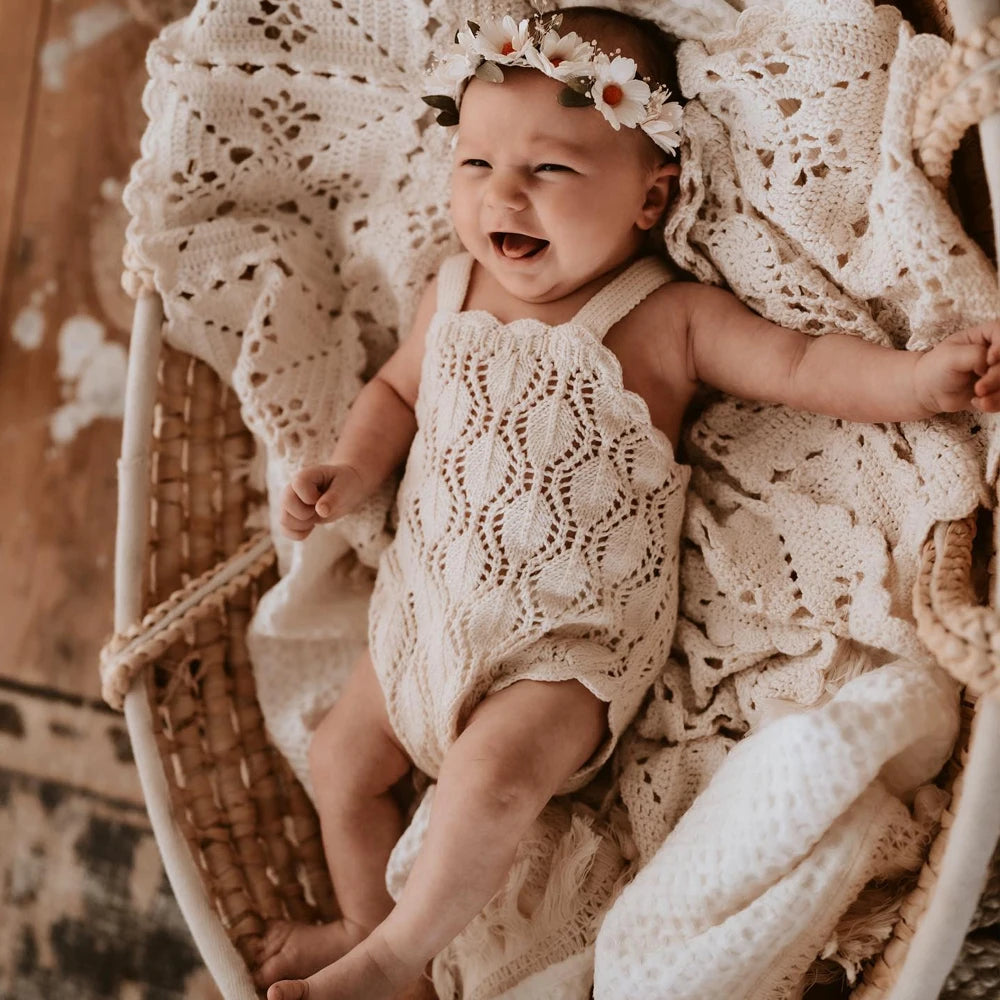 Knitting Infant Baby Girls Jumpsuit- Third Page