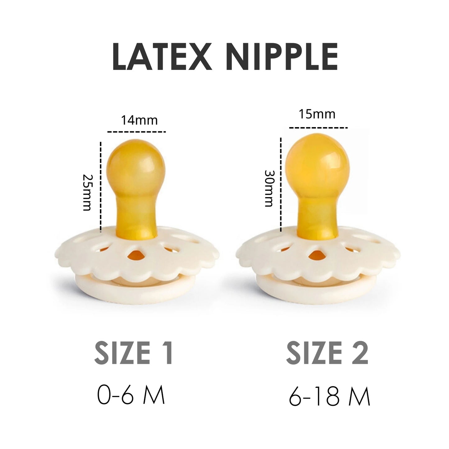 Daisy Baby Pacifier- Sizes