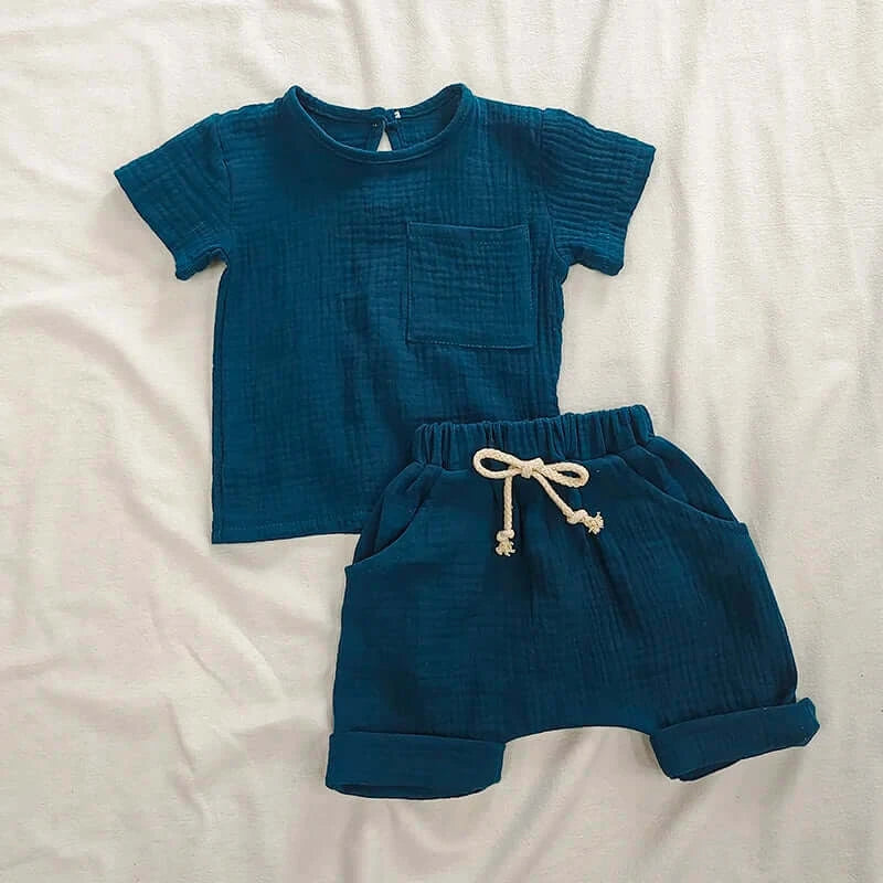 Ecobabe Organic Baby Set- Indigo Colour