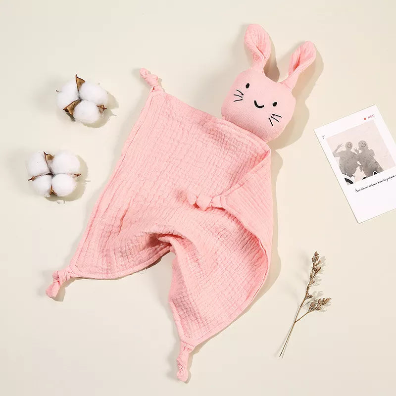 Bunny Muslin Comforter- Light Pink Colour