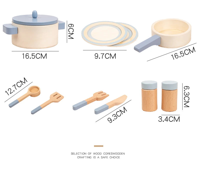 Children's Wooden Kitchen Set- Sizes