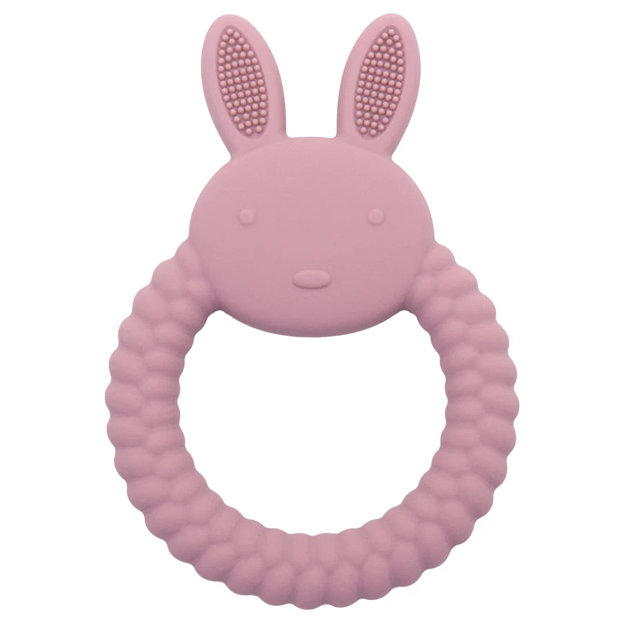 Rabbit Baby Teether BPA Free- Rose Colour