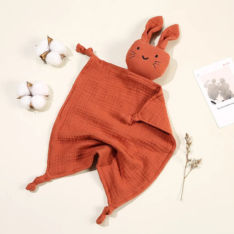 Bunny Muslin Comforter- Deep Red colour