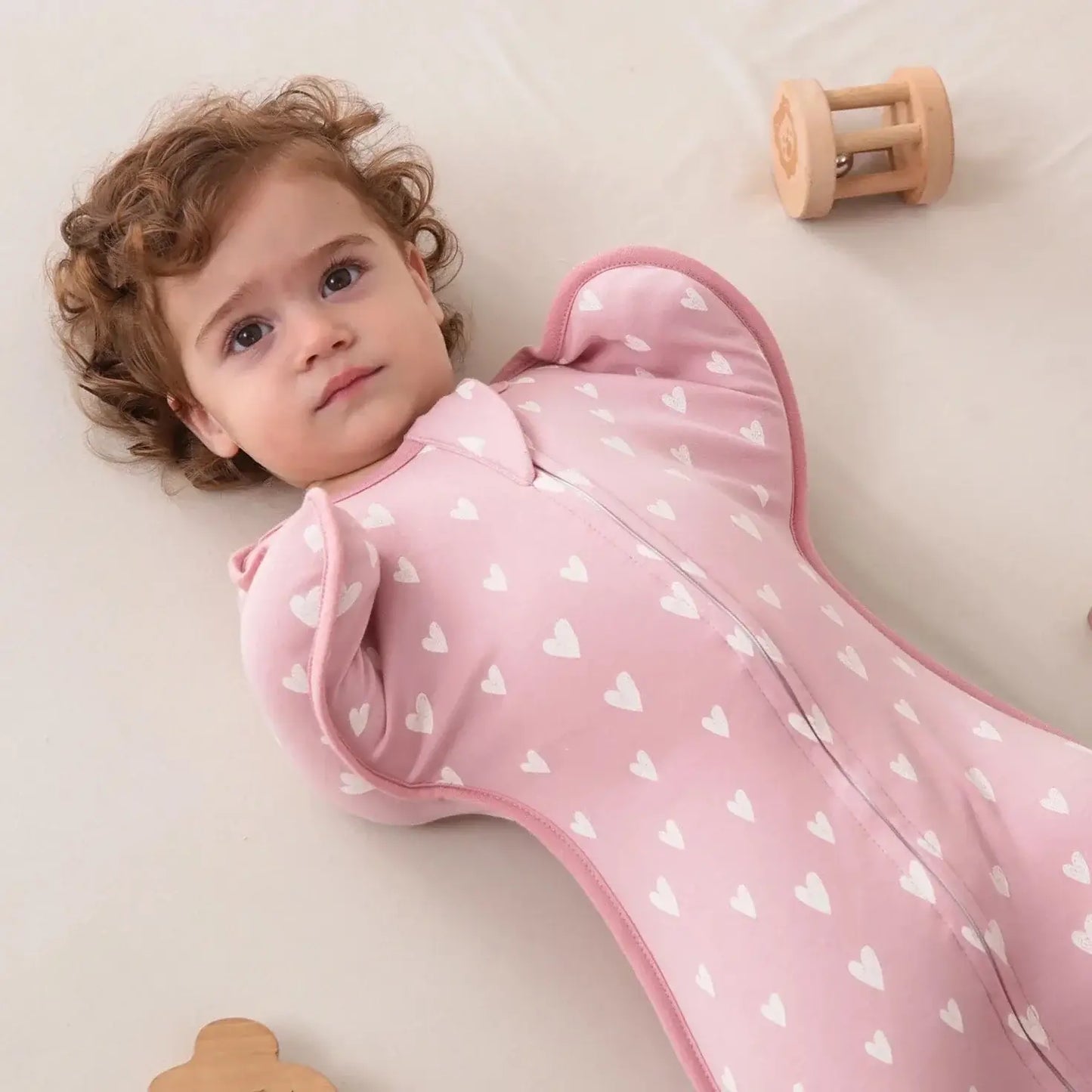 Newborn Cotton Sleeping Bag- front baby