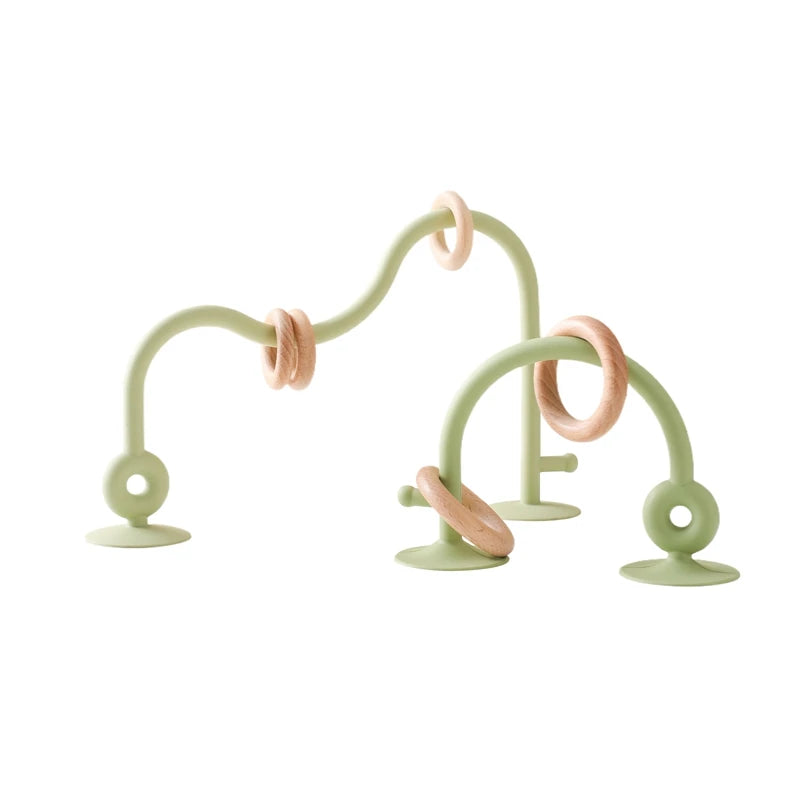 Wooden Roller Coaster Bead Maze Green