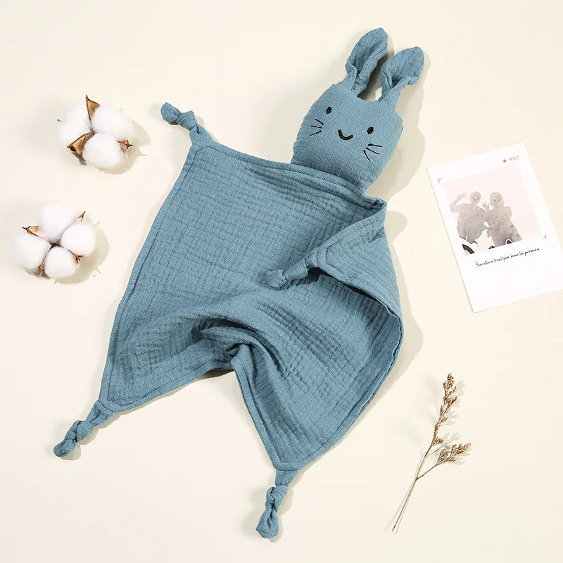 Bunny Muslin Comforter- Blue Colour
