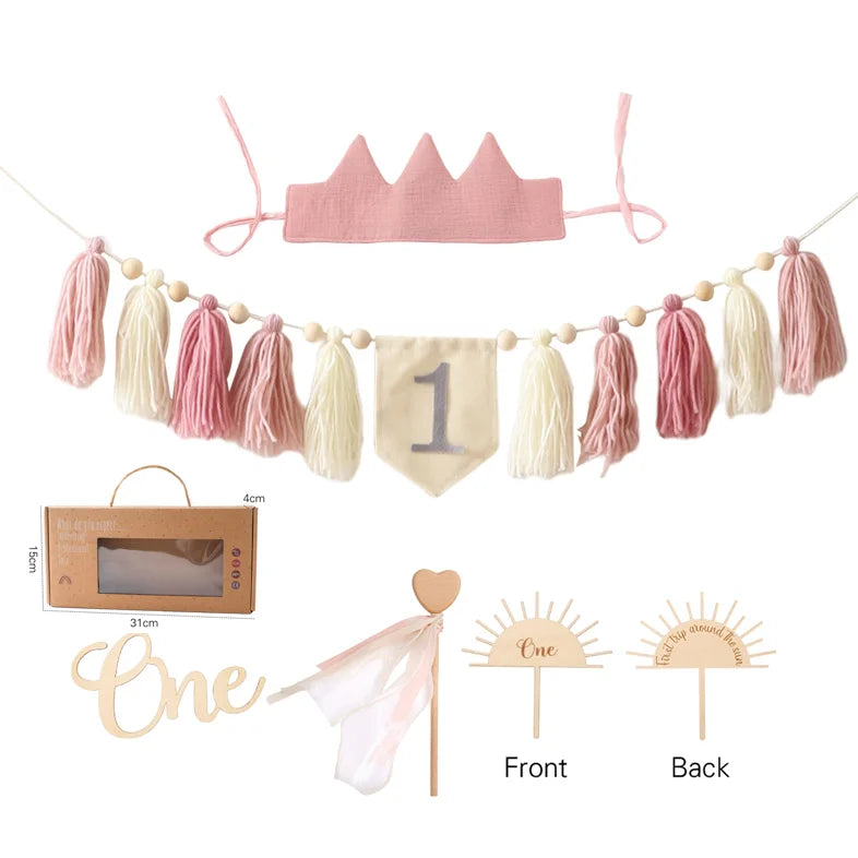 Boho First Birthday Set- Pink Set