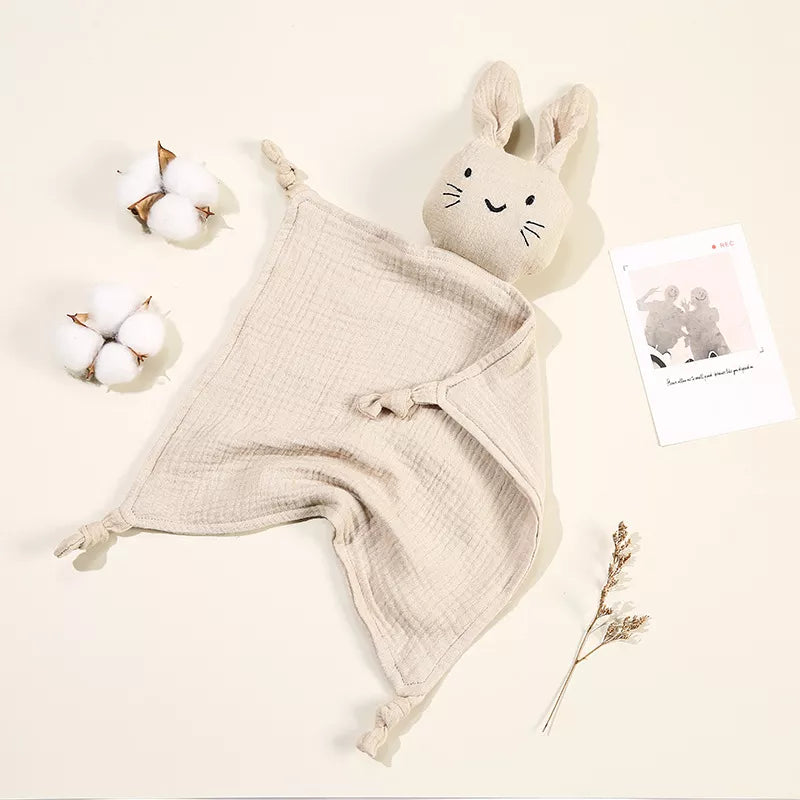 Bunny Muslin Comforter- Light Khaki Colour