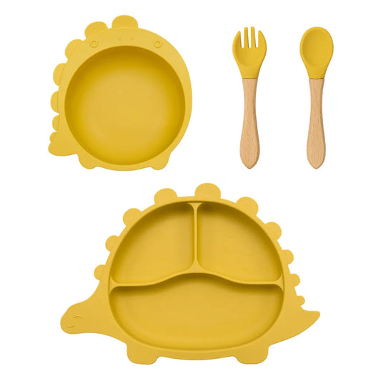 Dinosaur Dining bundle set  mango colour 