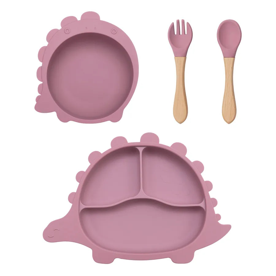 Dinosaur dining bundle set dark purple 