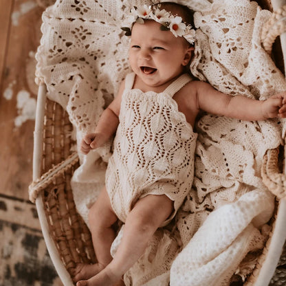 Knitting Infant Baby Girls Jumpsuit- Third Page