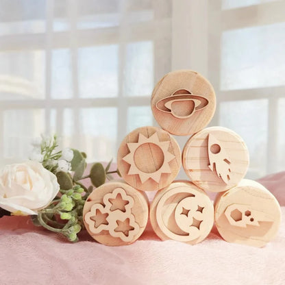 Wooden Montessori PlayDough Set Space 