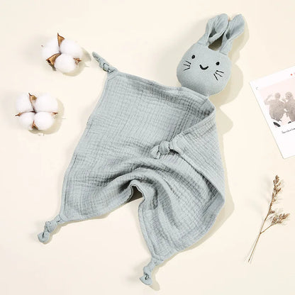 Bunny Muslin Comforter- Gray Blue Colour 