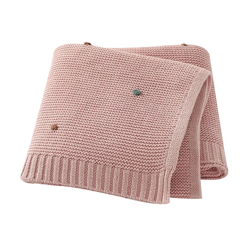 Baby Blankets Cotton Knit- Colour Pink