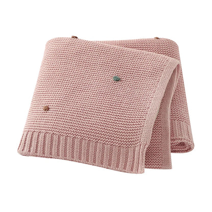 Baby Blankets Cotton Knit- Colour Pink