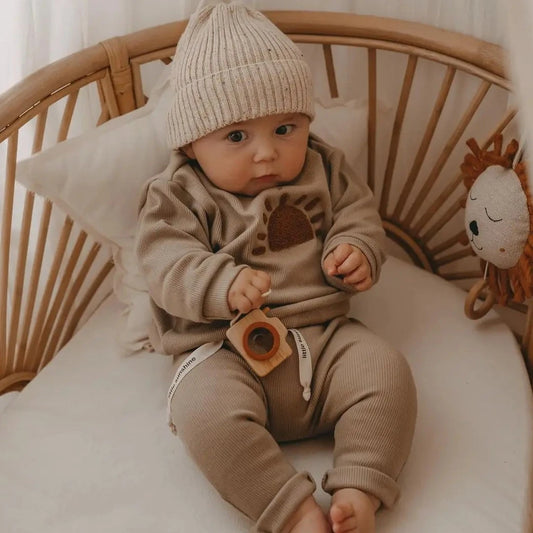 Baby Cotton Sweater and Pant Set- Front Page
