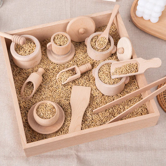 Montessori Sensory Wooden Kitchen Set – Educational Toys for Early Childhood Development Front page