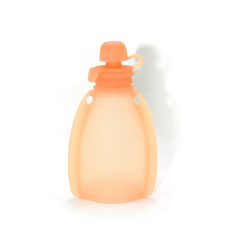 Reusable Baby Food Pouches-  Peach Colour