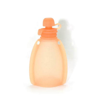 Reusable Baby Food Pouches-  Peach Colour