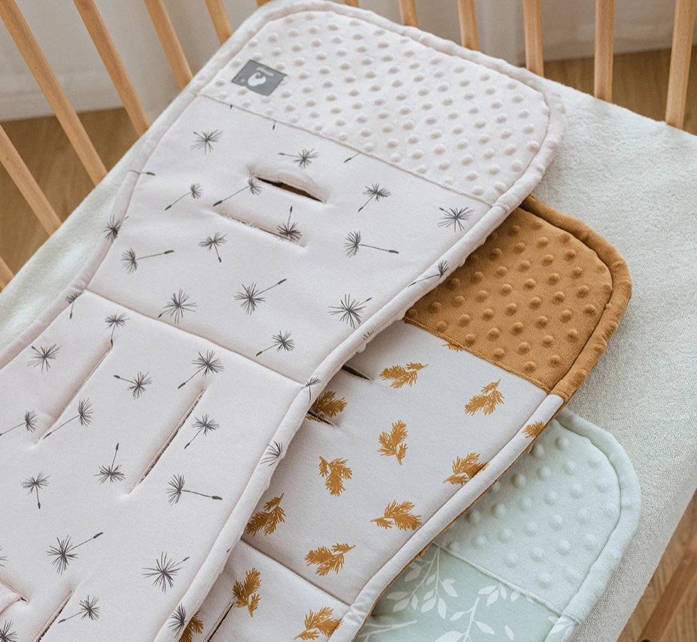 Baby Stroller Cushion & Seat Belt Cover Set- Prints