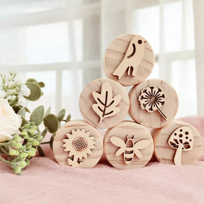 Wooden Montessori PlayDough Set Nature