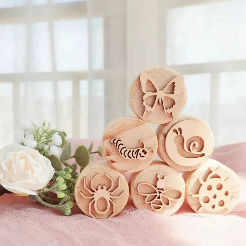 Wooden Montessori PlayDough Set Insects 