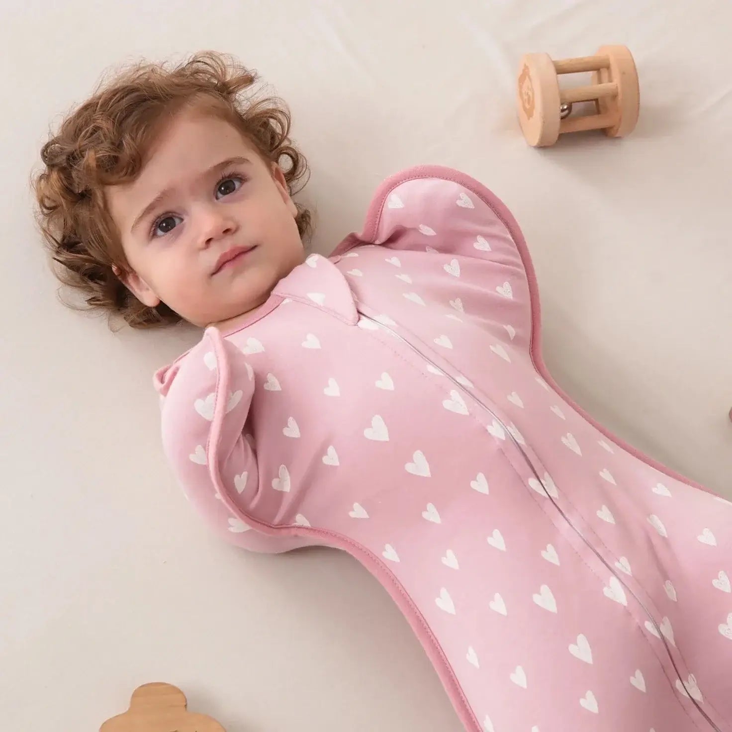 Newborn Cotton Sleeping Bag- front baby
