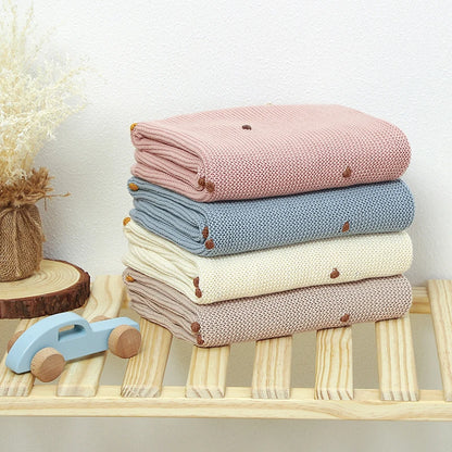 Baby Blankets Cotton Knit- Colours
