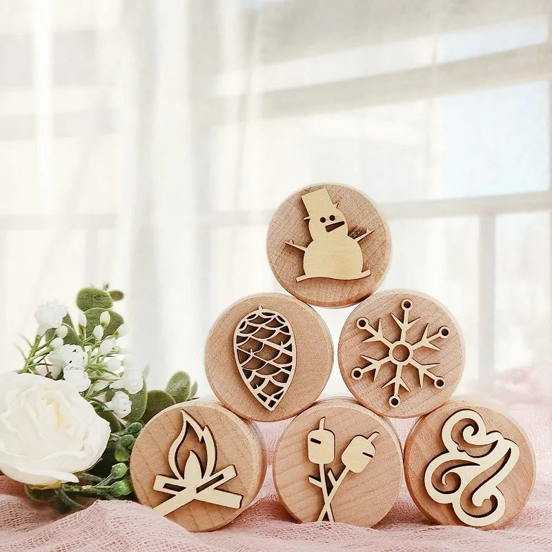 Wooden Montessori PlayDough Set Winter