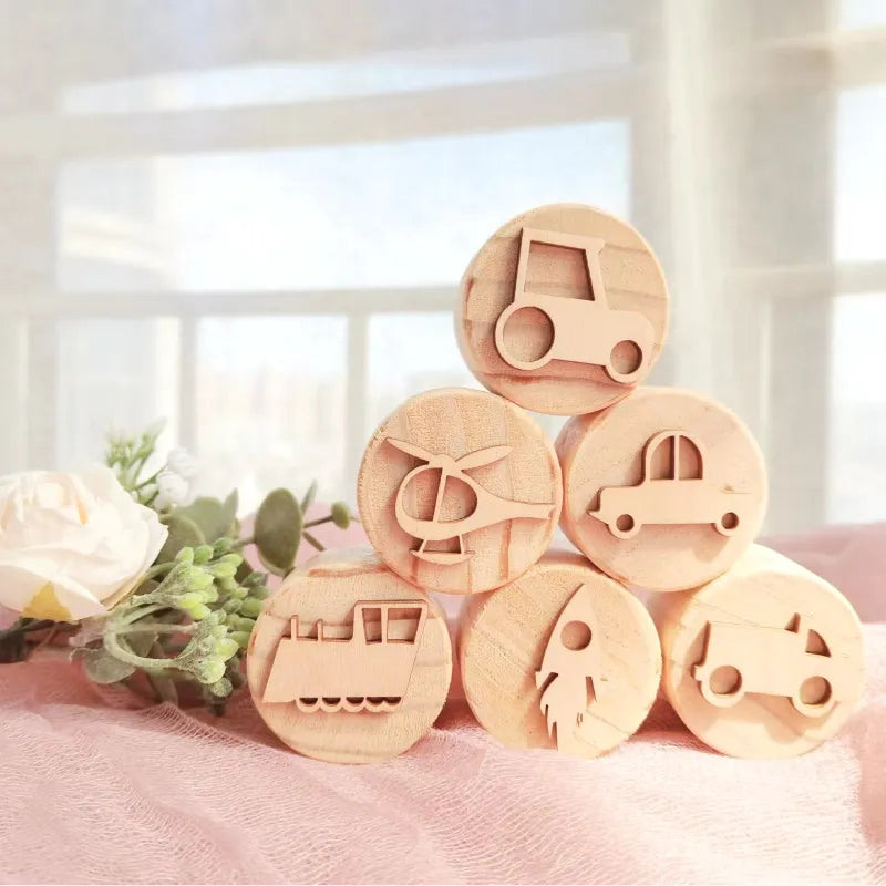 Wooden Montessori PlayDough Set Transport 