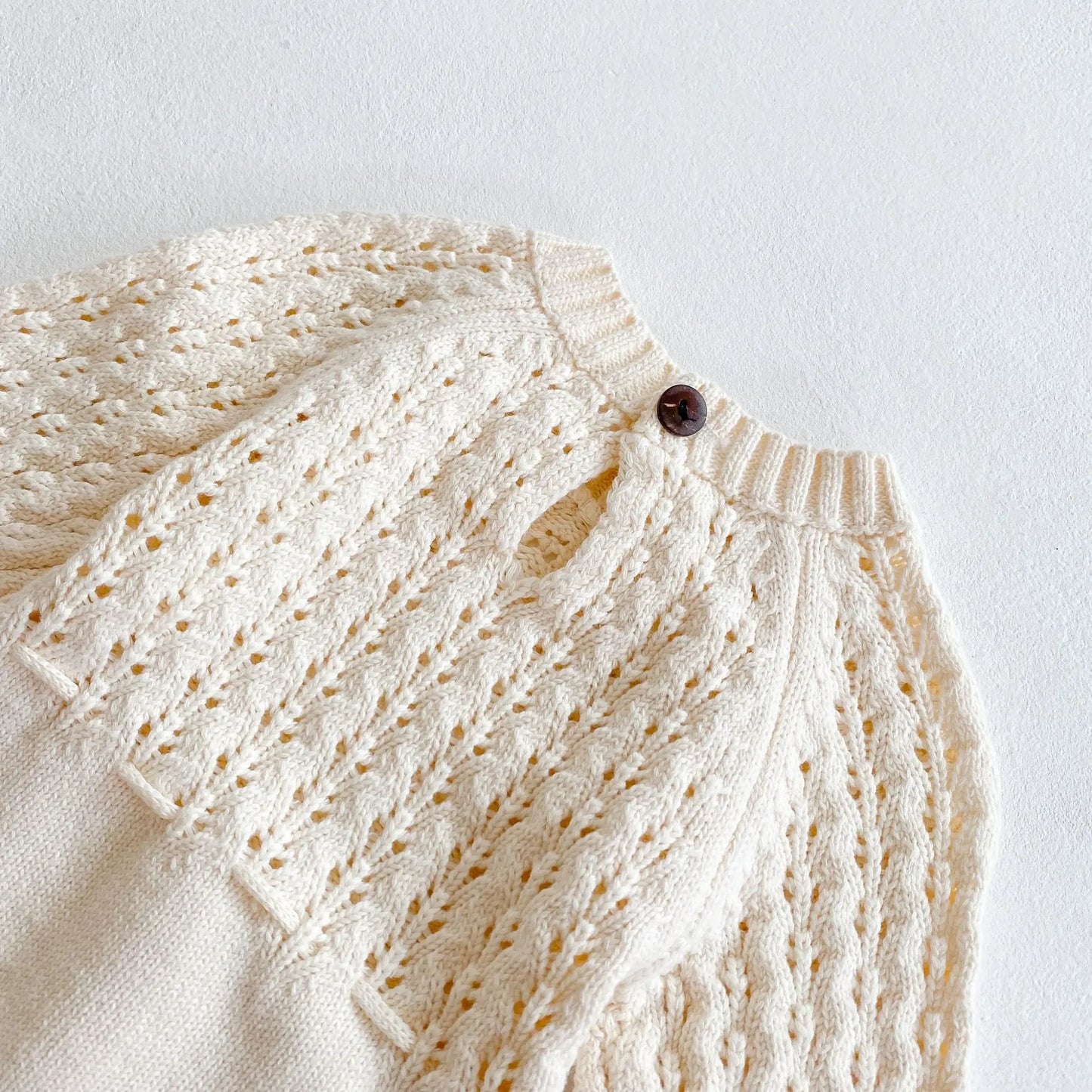 Baby Girl Knit Romper- Details