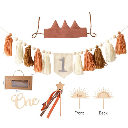 Boho First Birthday Set - Brown set