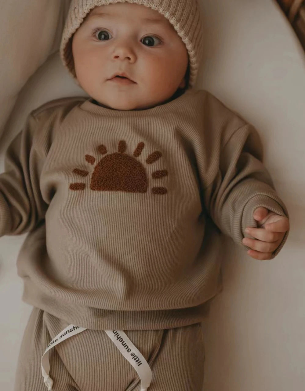 Baby Cotton Sweater and Pant Set- Baby wearing