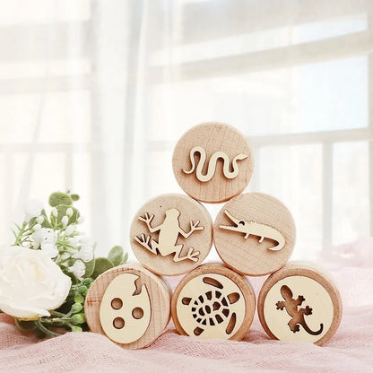 Wooden Montessori PlayDough Set Reptiles 