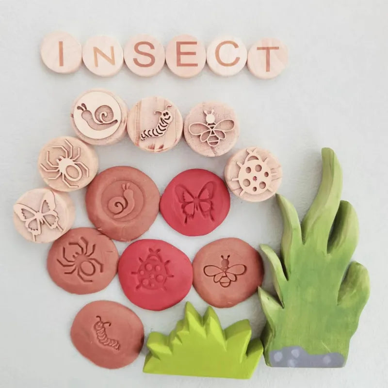 Wooden Montessori PlayDough Set example 